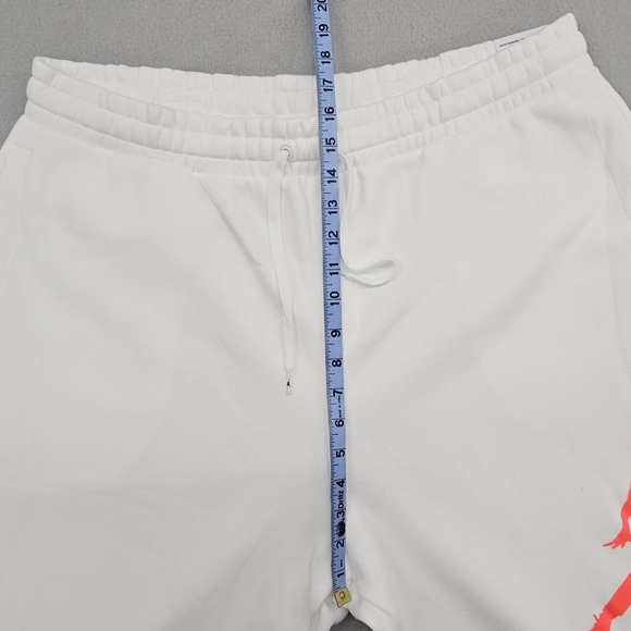 NWT Nike Air Jordan Fleece Joggers Mens Size 2XL White Orange Jumpman Drawstring - Picture 12 of 13